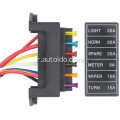 Carte de fusibles à lame de relais auto 12V / 24V 6WAY